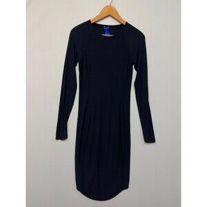 Kit & Ace Women Long Sleeve dress Size 6 Dark Blue Modal Cashmere D055 -3